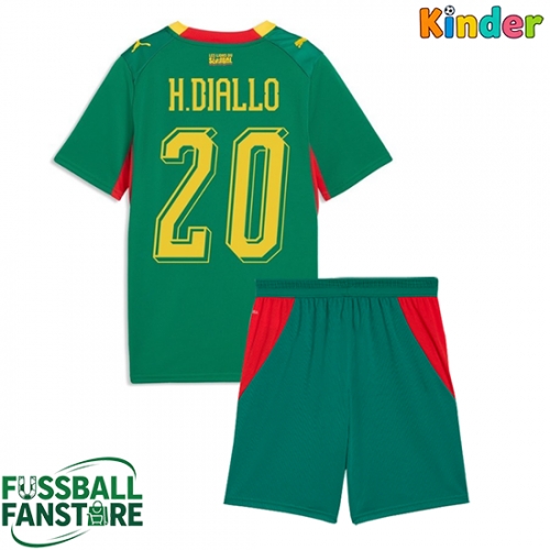 Senegal Habib Diallo #20 Replik Auswärtstrikot Kinder WM 2026 Kurzarm (+ Kurze Hosen)